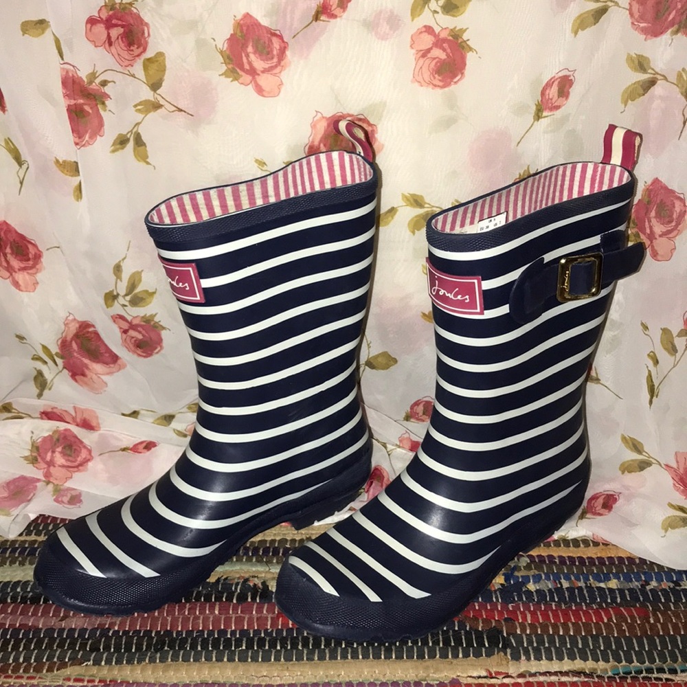 Joules Fantastic Nearly New Rain Boots US 7 Blue